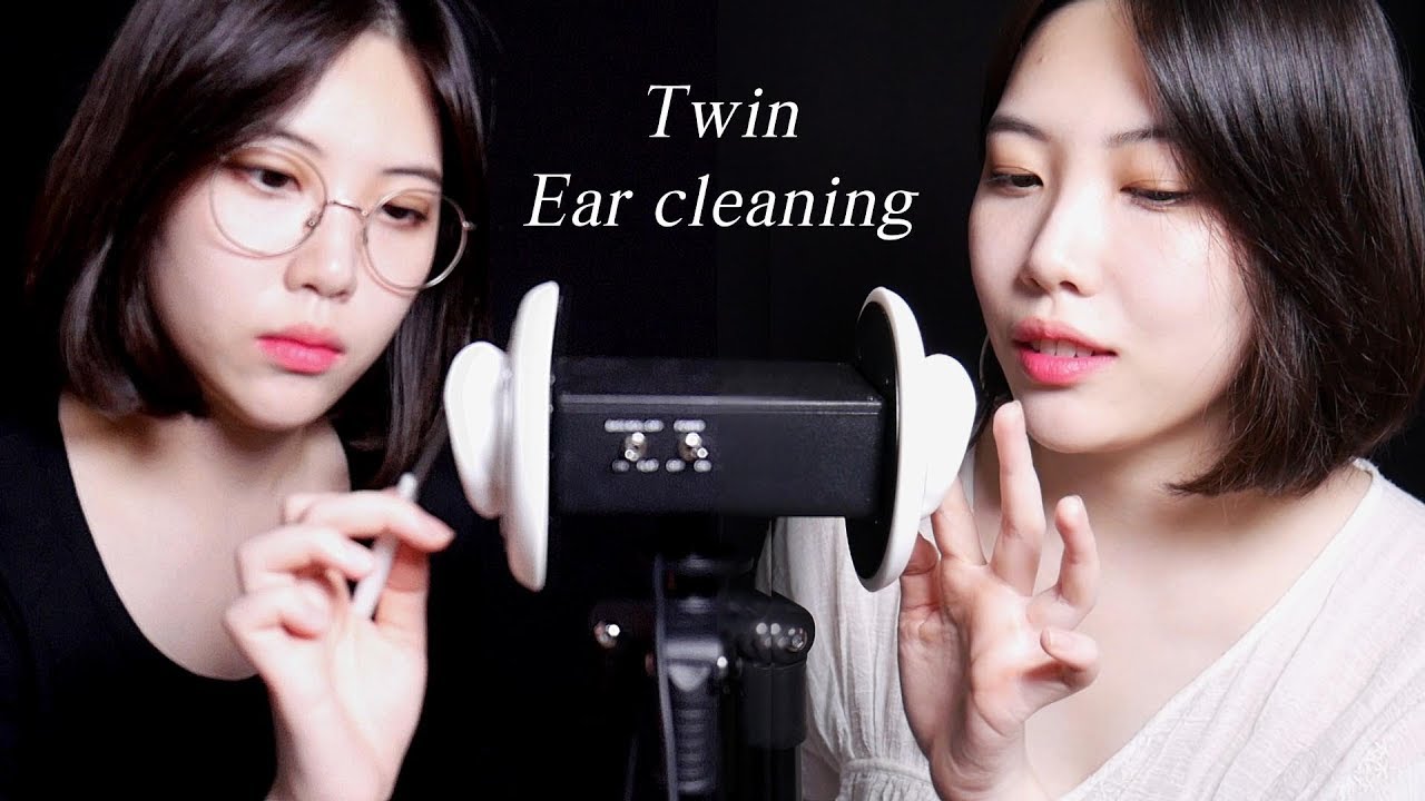 ASMR 쌍둥이 귀청소 [오르골BGM] Twin Ear cleaning (No Talking)