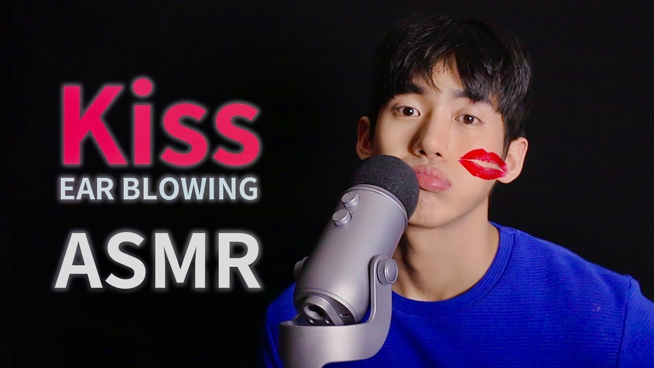 👄귓가에서 울리는 뽀뽀&이어블로잉 ASMR 🌬 Goodnight Kiss&Ear blowing ASMR 💤 | Korean Male 남자 | 베일드