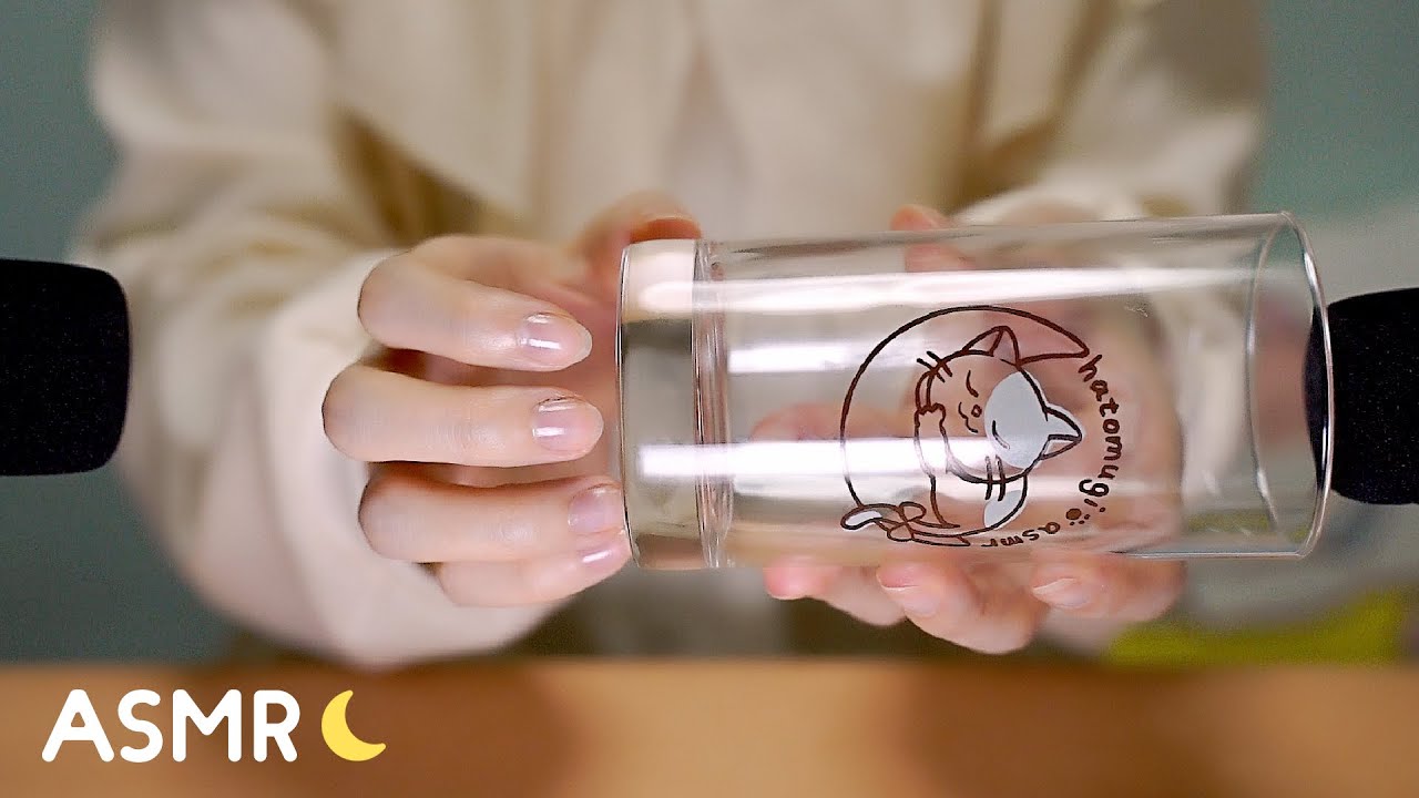 [囁き声-ASMR] 色々なガラス製品をタッピングする音🍺🎐 Glass Sounds