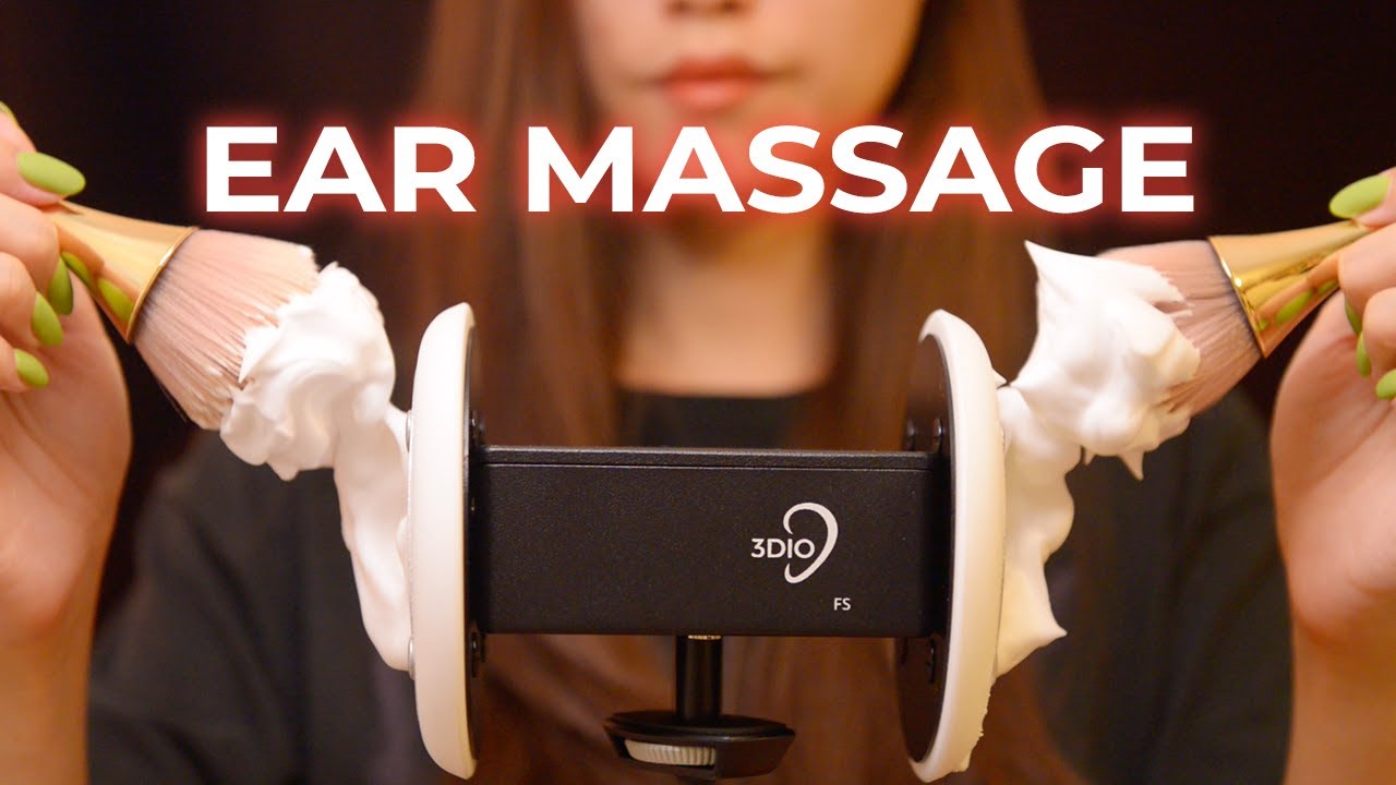 ASMR Oil, Foam and Tingly Ear Massage for Stress Relief (No Talking)