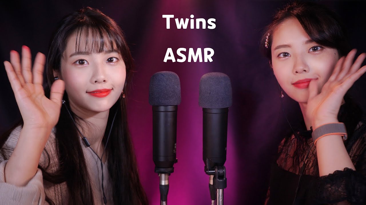 ASMR  한시간 동안 쌍둥이 입소리&립제품 바르는 소리 ASMR Twin Mouth Sounds