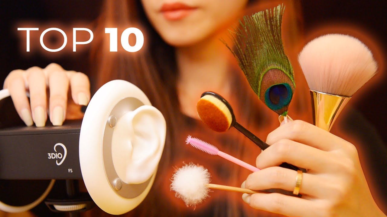 ASMR Top 10 Brain Melting 3Dio Triggers (No Talking)