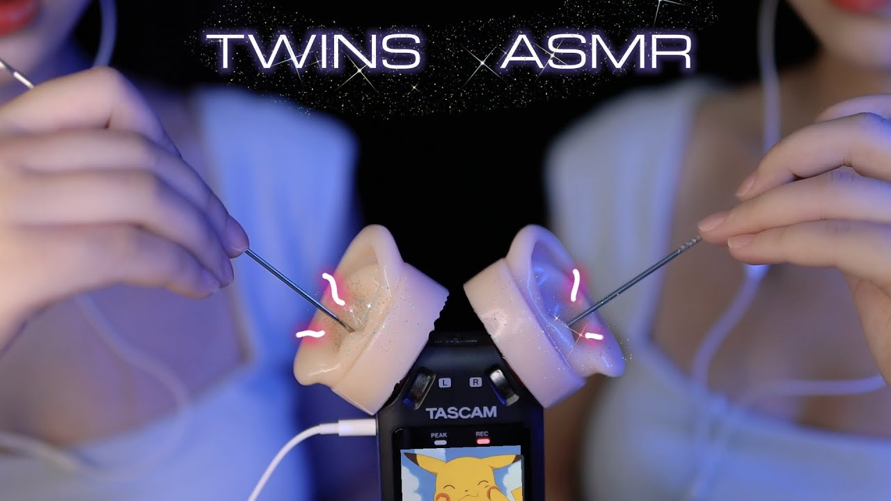 ASMR | 舒爽刺激掏耳合集超长40分钟 | Twins  INTENSE Deep Ear Cleaning  to Cure Your Tingle Immunity (No Talking)