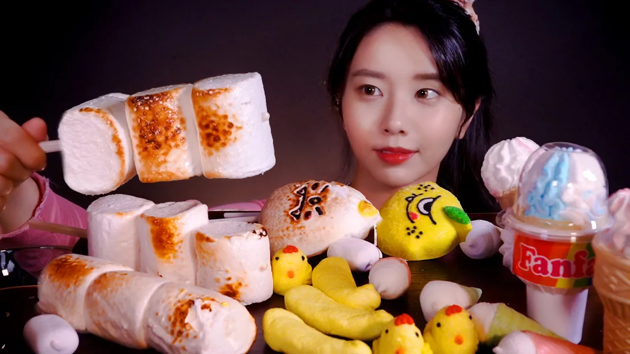 ASMR 화로에 구운 마시멜로 먹방 ROASTED MARSHMALLOWS