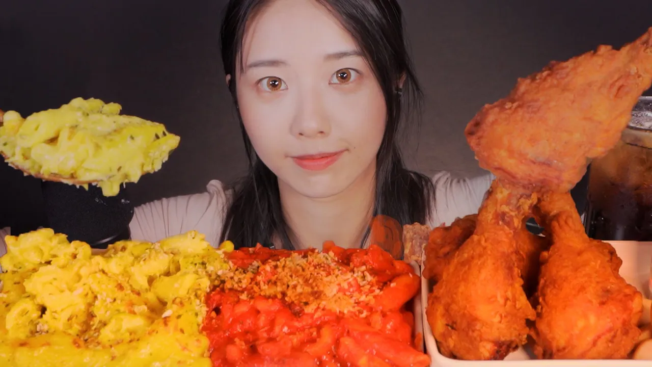 직접만든 불닭 맥앤치즈와 치킨 먹방 ASMR  | MUKBANG MAC AND CHEESE,CHICKEN