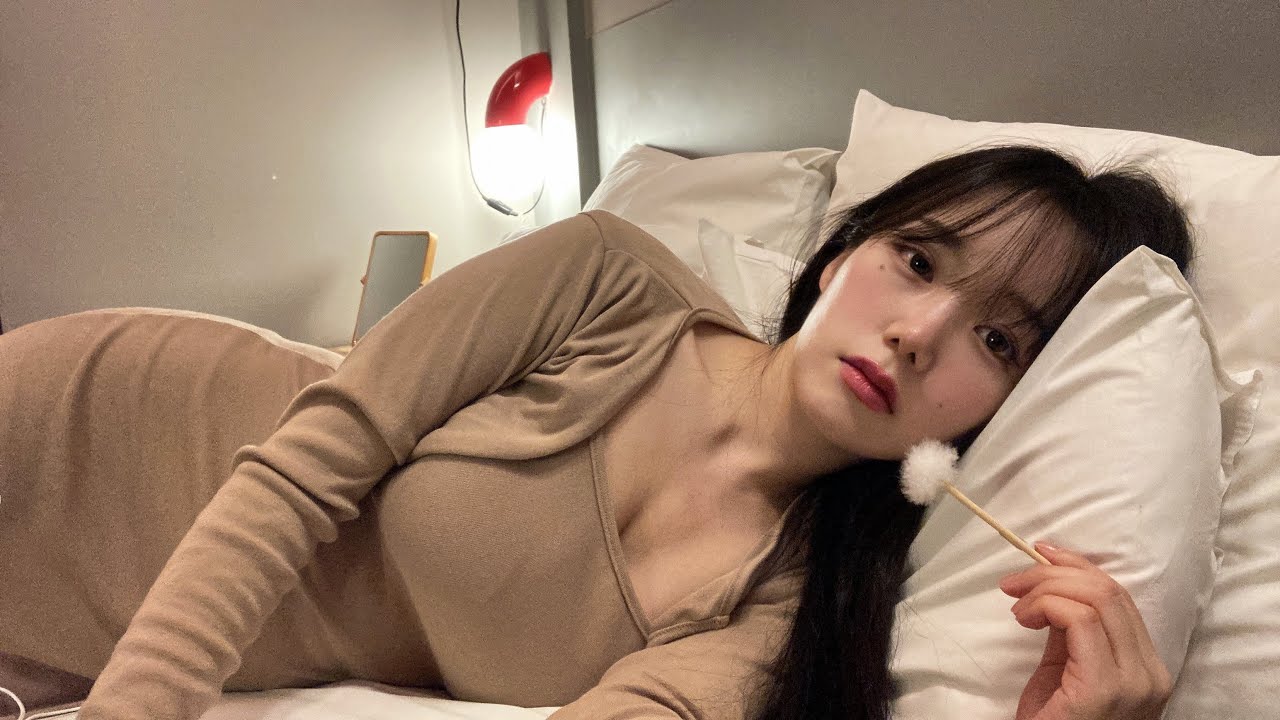 ASMR 오늘은 내가 재워줄게 들어와 자기야😴 여자친구 롤플레이 (스킨케어, 귀마사지, 귀청소)ㅣGirlfriend Roleplay