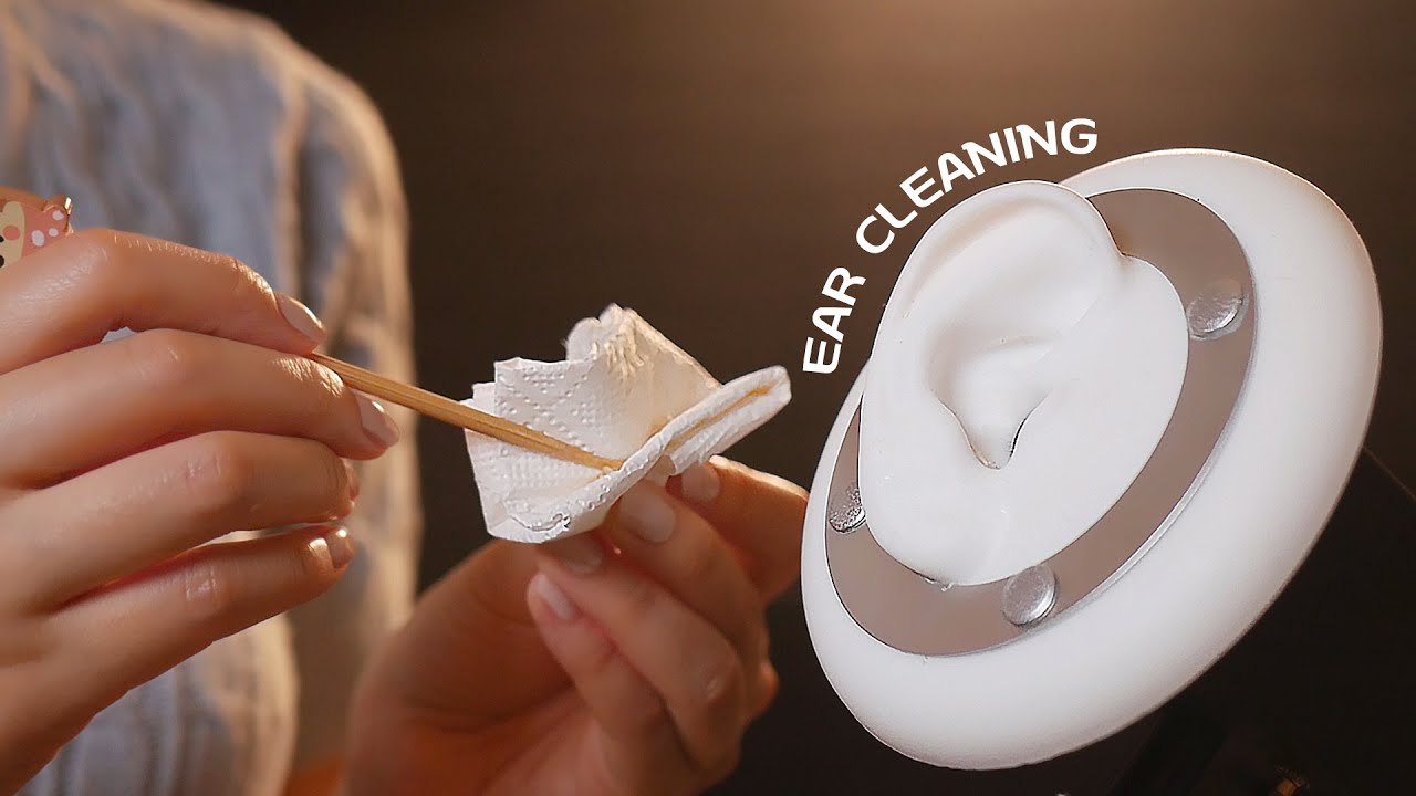 [ASMR] Hard earwax ear cleaning With Tissue wiping sound (No Talking)