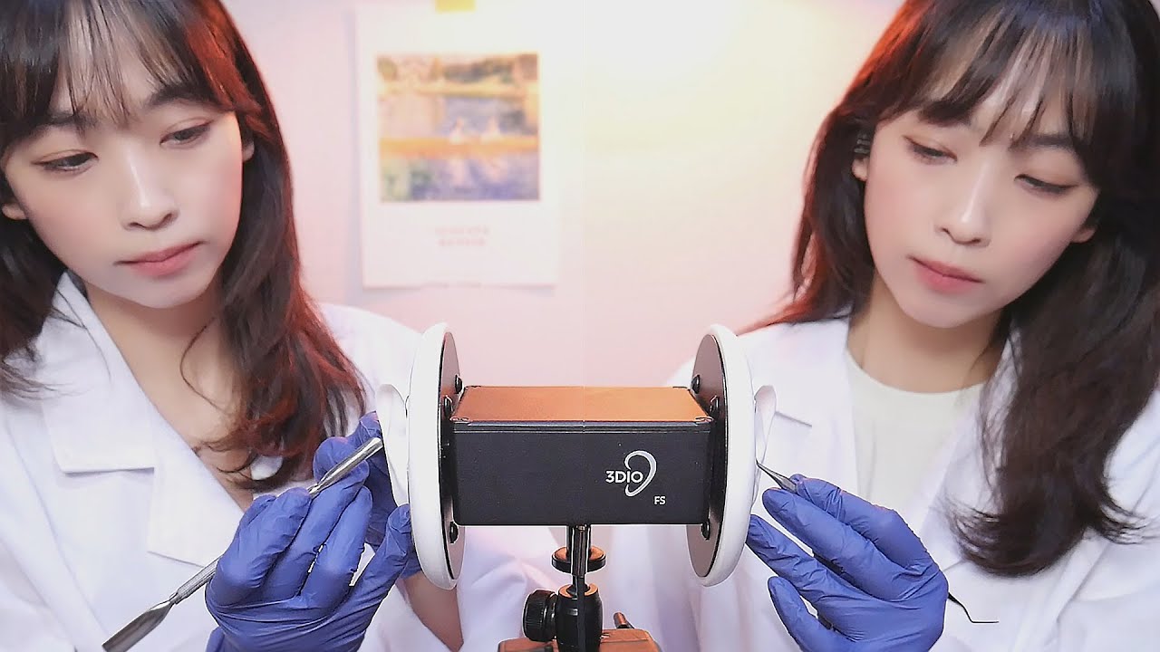 [ASMR] TWIN Doctor's Ear Cleaning / Tingles Or Deep Sleep (No Talking)