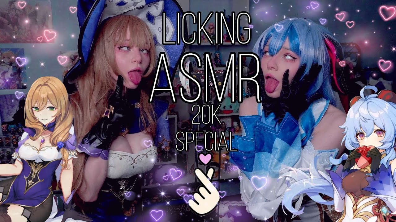 АСМР | Ликинг от Лизы и Гань Юй | 20K Special Ear Licking with Lisa and Ganyu