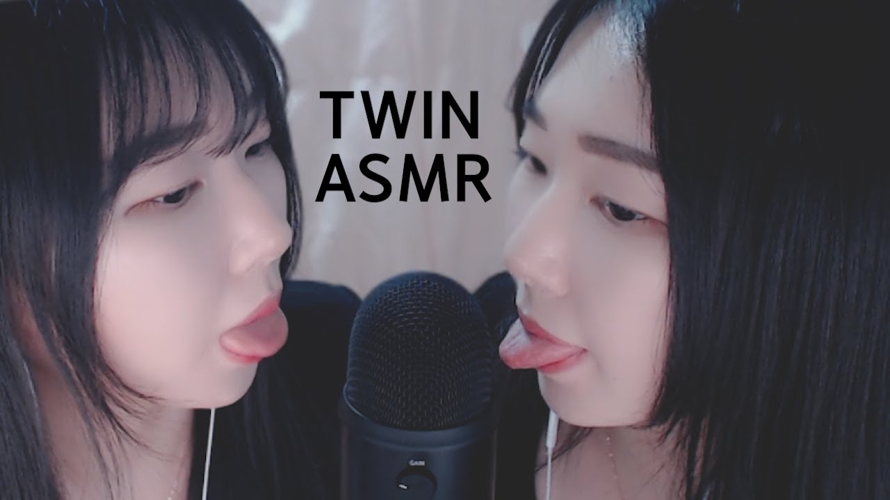 쌍둥이ASMRㅣ빠른메롱VS느린메롱ㅣ양쪽에서 약올리는데 잘테면 자봐ㅣTWIN ASMR